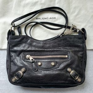 BALENCIAGA Giant 12 Hip Shoulder Crossbody Bag - Black Leather